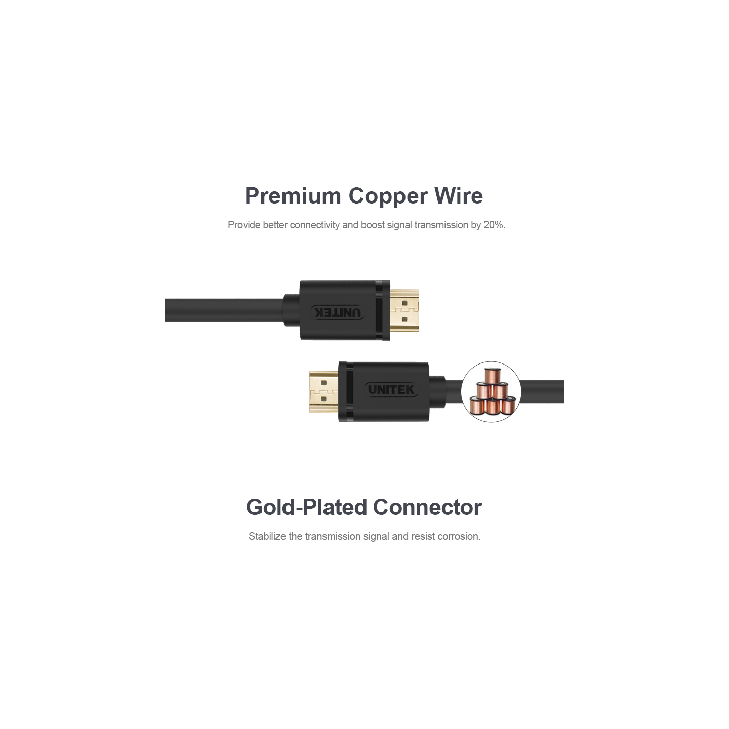 Unitek HDMI Cable - Y-C143M - Premium 100% Copper HDMI Cable 15.0m — Buy in Cyprus with Fast Delivery