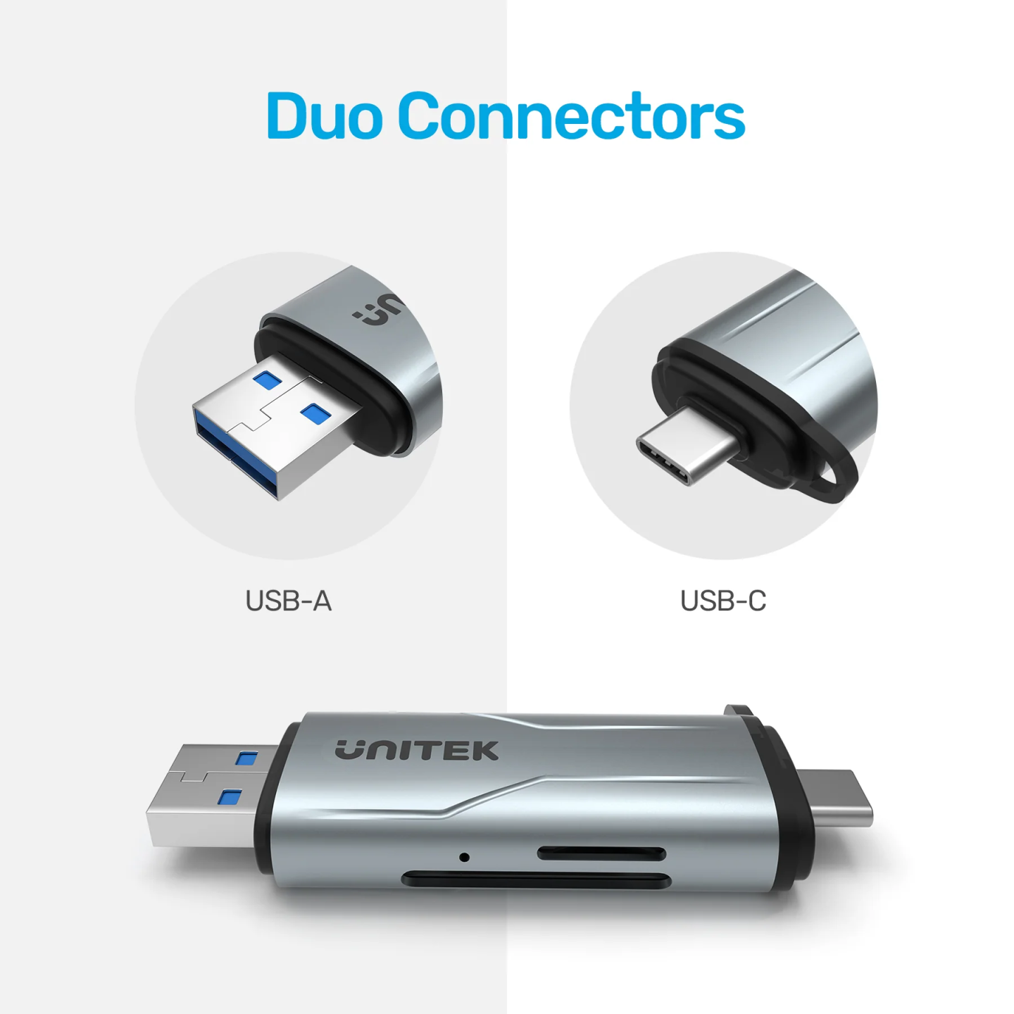 Unitek Card Reader - R1010A - USB-A C 3.0 to Micro SD SD — Buy in Cyprus with Fast Delivery