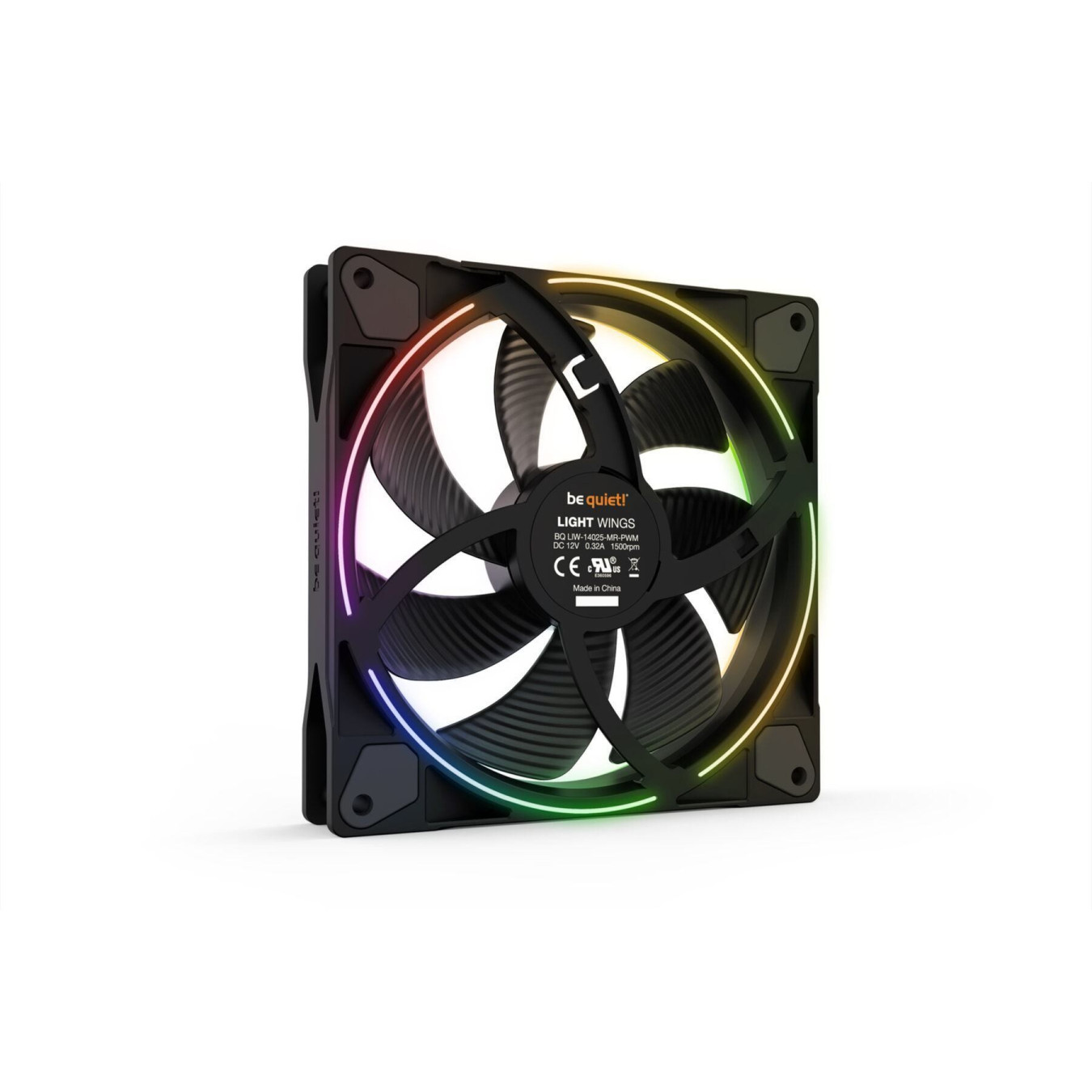 Be Quiet Light Wings 140mm PWM - ARGB Case Fan (Black), 4-pin PWM, 1500 RPM — Buy in Cyprus with Fast Delivery