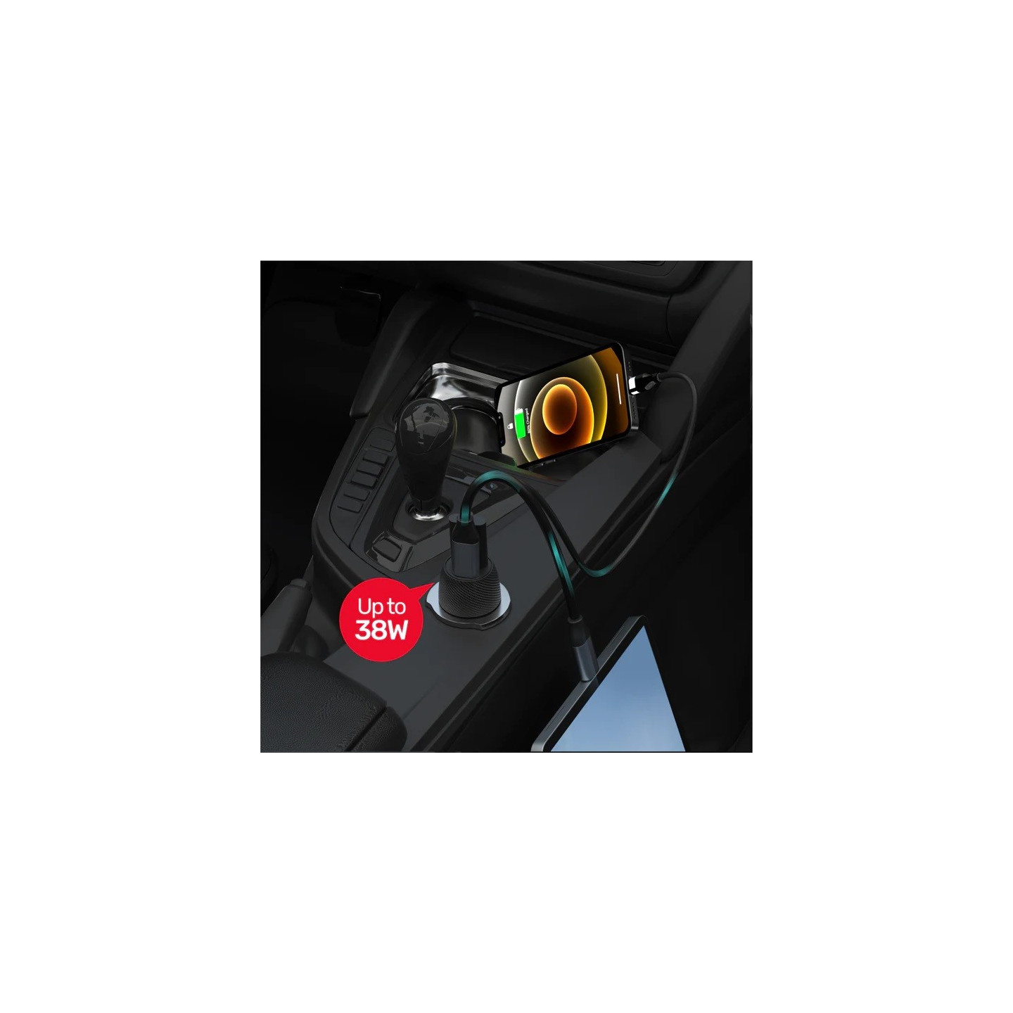 Unitek Charger for Car - P1400A - 38W USBC PD20W+USBA QC3.0 — Buy in Cyprus with Fast Delivery