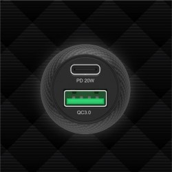 Buy Unitek Charger for Car - P1400A - 38W USBC PD20W+USBA QC3.0 in Cyprus, Nicosia, Limassol, Larnaka, Pafos
