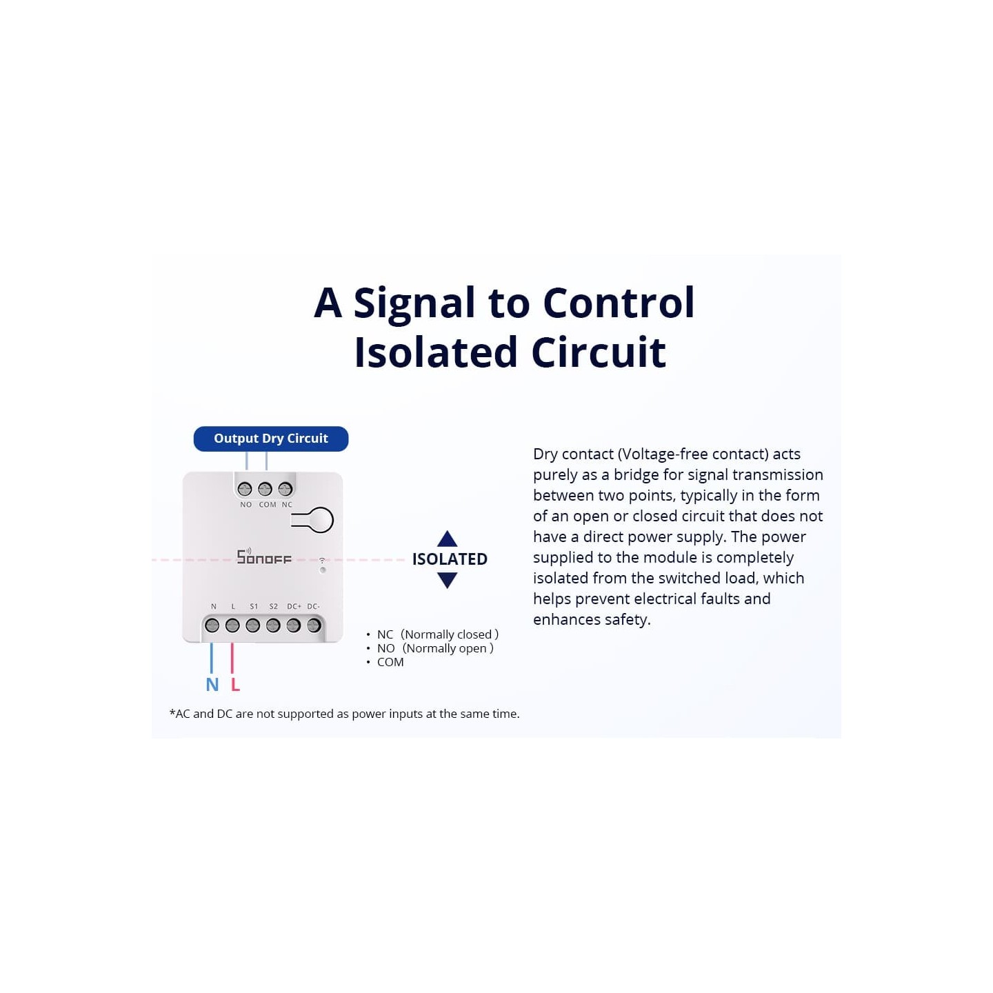 Sonoff WiFi Smart Switch Dry Contact - MINI-D - WiFi Dry Contact — Buy in Cyprus with Fast Delivery