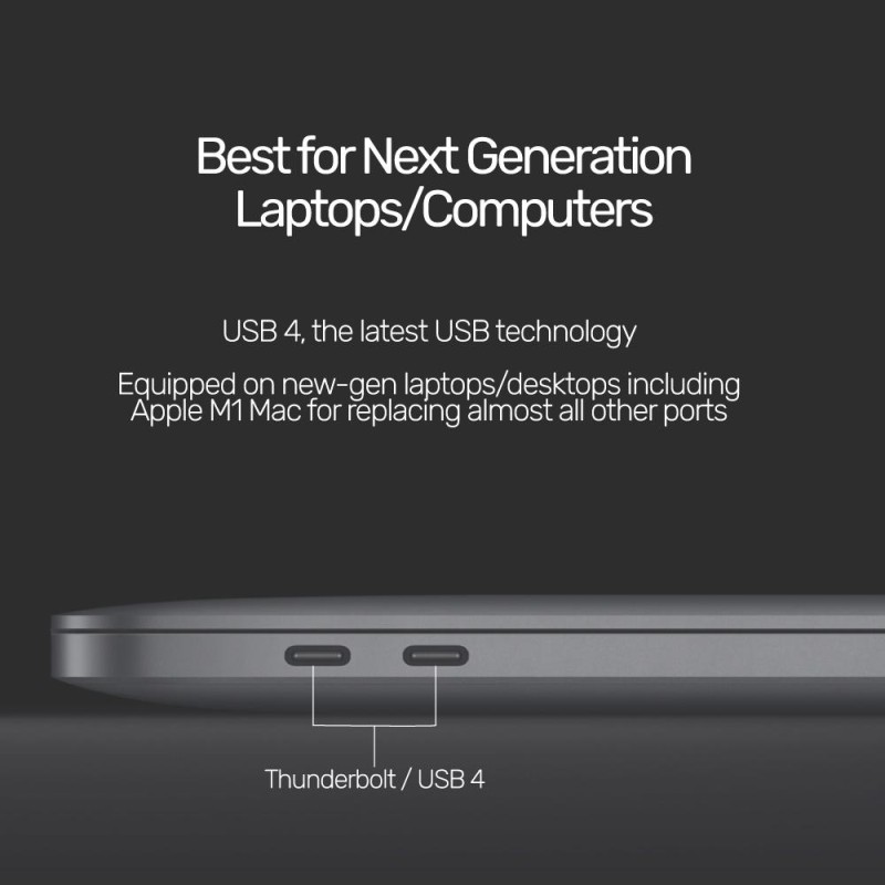 Buy Unitek USB 4.0 Cable - C14100BK-0.8M - IF-Certified USB 4.0 Cable 0.8m in Cyprus, Nicosia, Limassol, Larnaka, Pafos