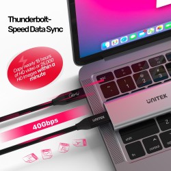 Buy Unitek USB 4.0 Cable - C14100BK-0.8M - IF-Certified USB 4.0 Cable 0.8m in Cyprus, Nicosia, Limassol, Larnaka, Pafos