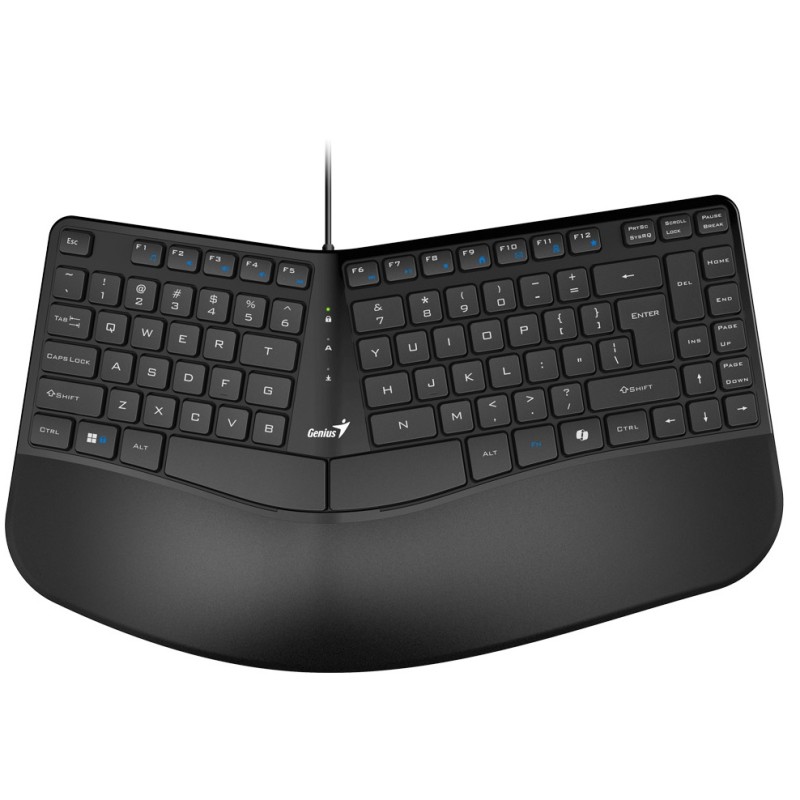 Genius Ergo KB-700 Wired Ergonomic Keyboard w/ Palm Rest - English (Boxed) — Buy in Cyprus with Fast Delivery