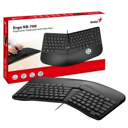 Genius Ergo KB-700 Wired Ergonomic Keyboard w/ Palm Rest - English (Boxed) — Buy in Cyprus with Fast Delivery