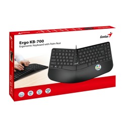Genius Ergo KB-700 Wired Ergonomic Keyboard w/ Palm Rest - English (Boxed) — Buy in Cyprus with Fast Delivery