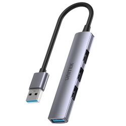 Unitek H1208A USB-A Hub 4 Port - 3xUSB2.0 1xUSB3.0 | Aluminium — Armenius Store Cyprus