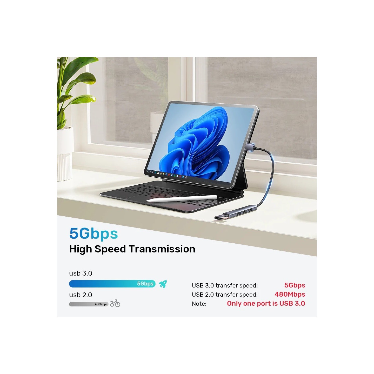 Unitek H1208A USB-A Hub 4 Port - 3xUSB2.0 1xUSB3.0 | Aluminium — Armenius Store Cyprus