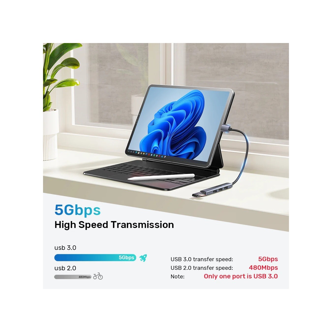 Unitek H1208A USB-A Hub – 4 Ports 5Gbps | Armenius Store