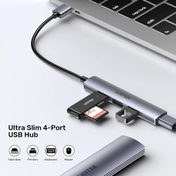 Unitek H1208A USB-A Hub 4 Port - 3xUSB2.0 1xUSB3.0 | Aluminium — Armenius Store Cyprus