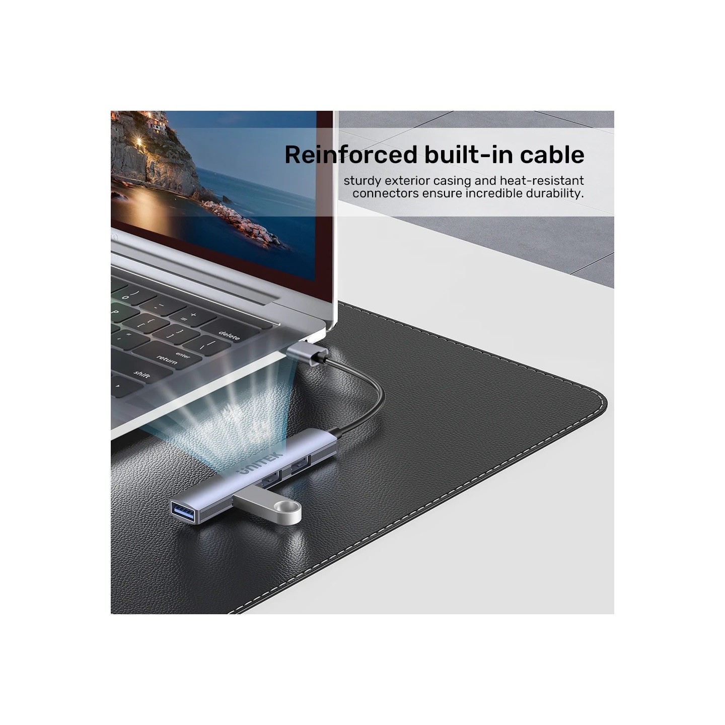 Unitek H1208A USB-A Hub 4 Port - 3xUSB2.0 1xUSB3.0 | Aluminium — Armenius Store Cyprus