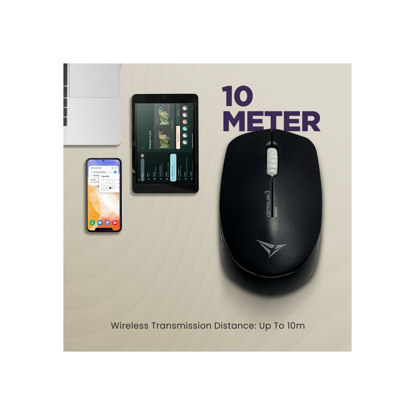 Alcatroz Airmouse 3 Wireless Silent Mouse Black - 1200 CPI (Boxed) — Buy in Cyprus with Fast Delivery