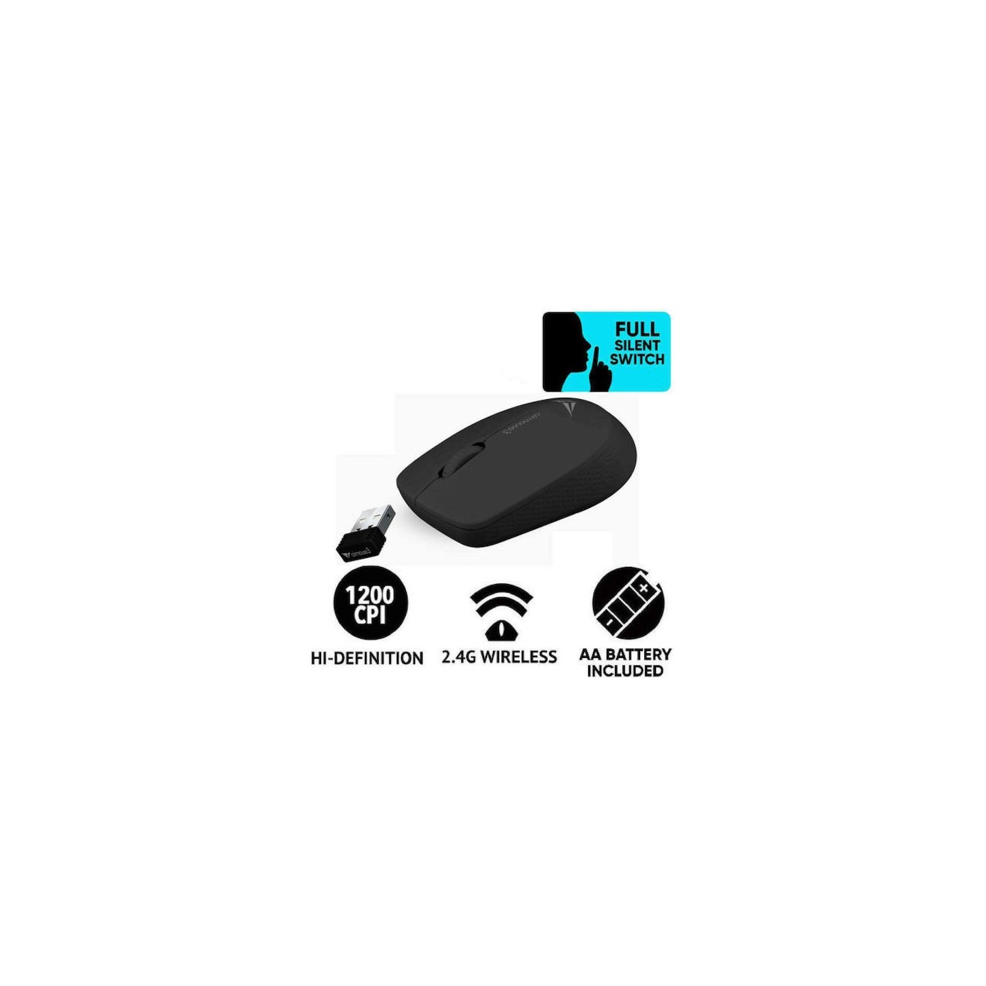 Alcatroz Airmouse 3 Wireless Silent Mouse Black - 1200 CPI (Boxed) — Buy in Cyprus with Fast Delivery