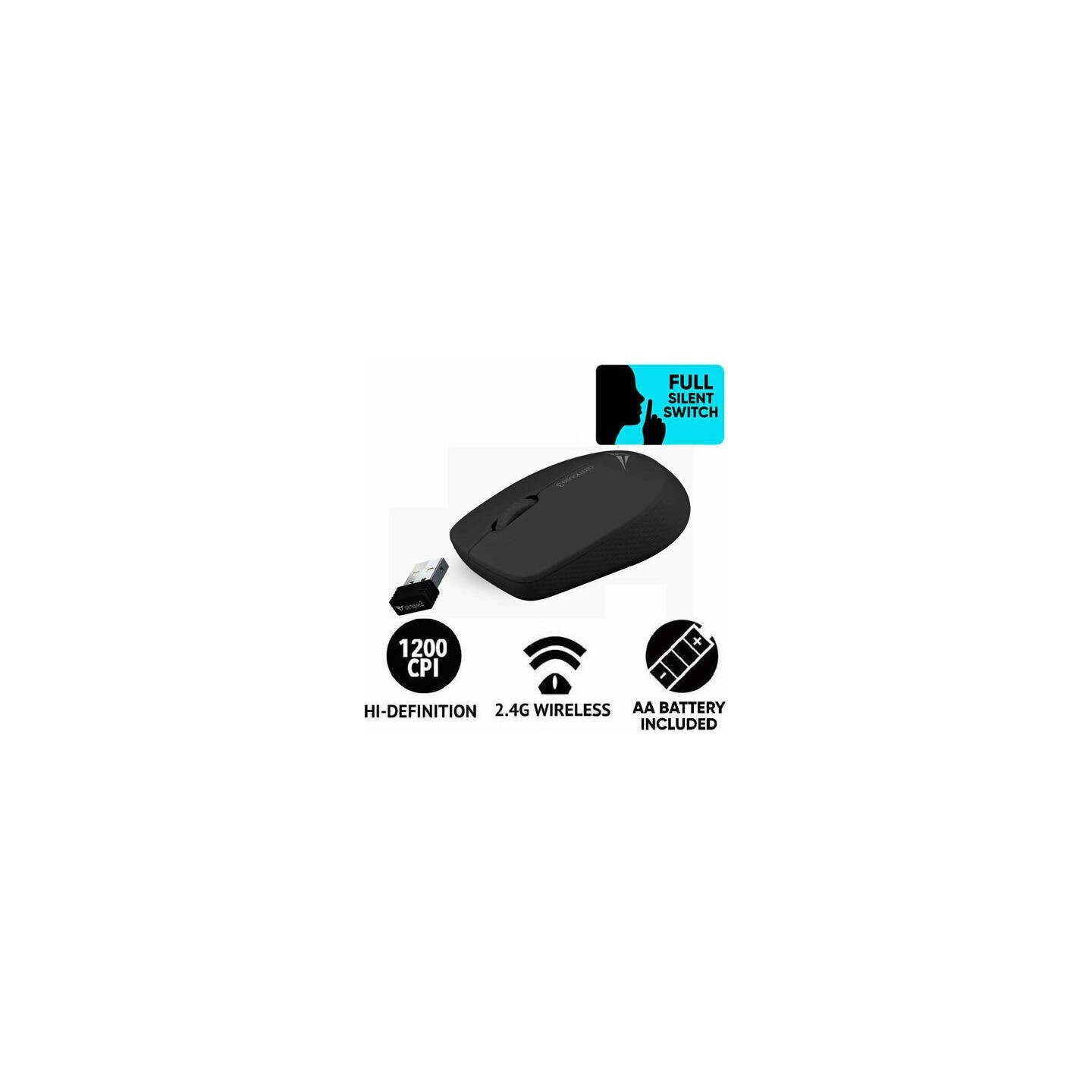 Alcatroz Airmouse 3 Wireless Silent Mouse Black - 1200 CPI (Boxed) — Buy in Cyprus with Fast Delivery