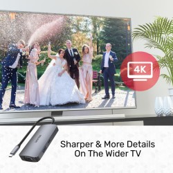 Unitek D1051A USB-C Hub 2xHDMI VGA PD100W up to 3 Monitors — Armenius Store Cyprus