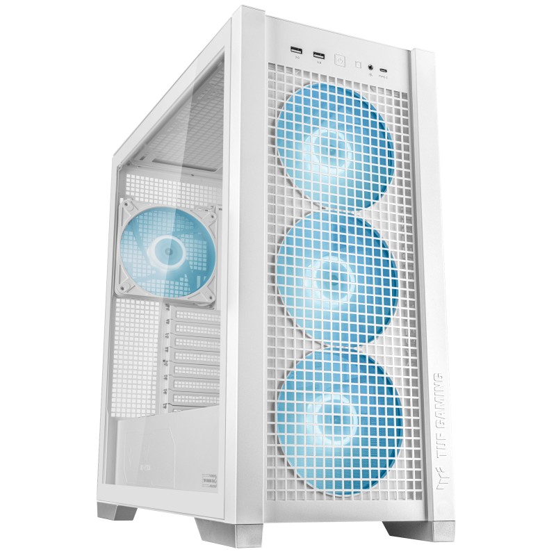 Buy ASUS PC Case ATX Tempered Glass 4xARGB Fans TUF GAMING - GT302 - White in Cyprus, Nicosia, Limassol, Larnaka, Pafos