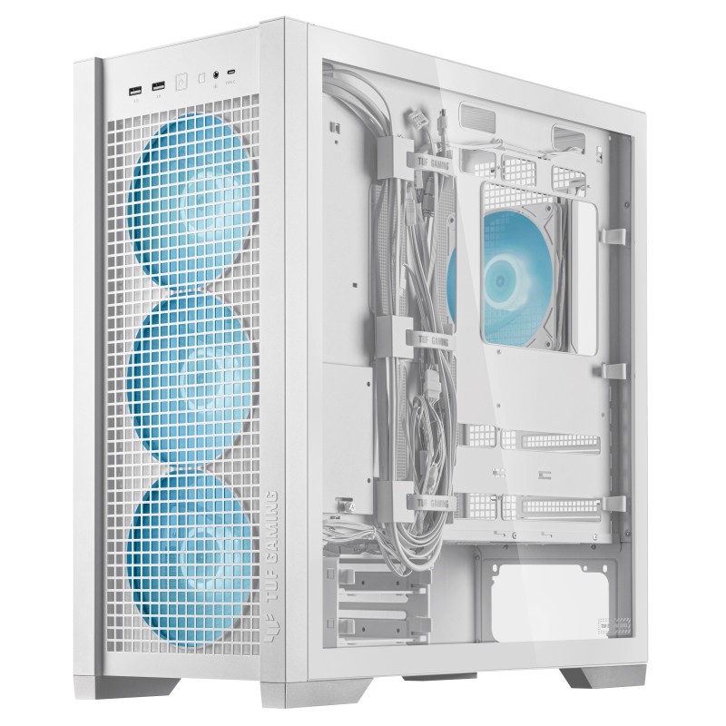 Buy ASUS PC Case ATX Tempered Glass 4xARGB Fans TUF GAMING - GT302 - White in Cyprus, Nicosia, Limassol, Larnaka, Pafos