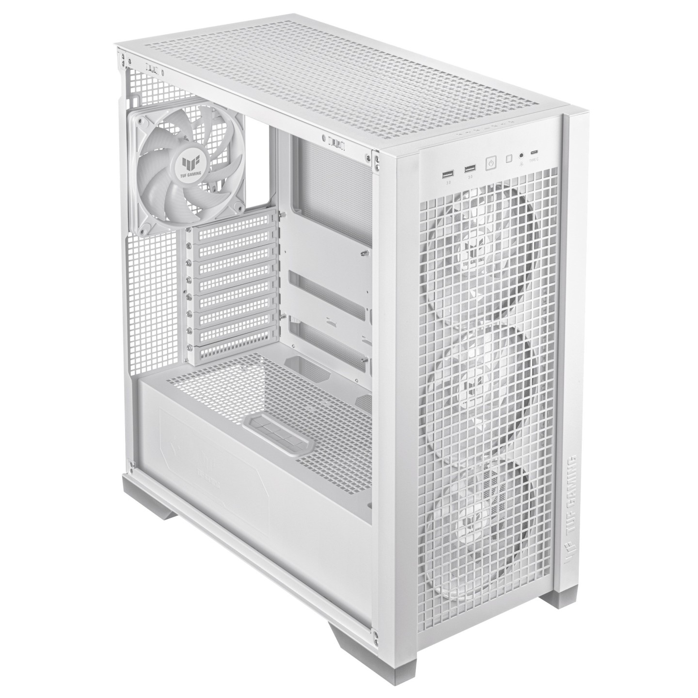 ASUS TUF Gaming GT302 ARGB White ATX Mid-Tower Case 4x140mm Fans (Boxed) — Buy in Cyprus with Fast Delivery