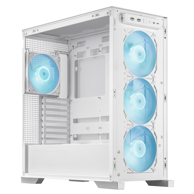 Buy ASUS PC Case ATX Tempered Glass 4xARGB Fans TUF GAMING - GT302 - White in Cyprus, Nicosia, Limassol, Larnaka, Pafos