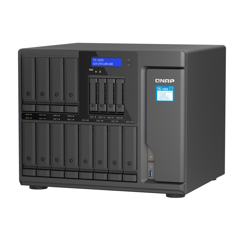 Buy QNAP NAS 16-Bay Tower Intel Eight-Core, 8GB RAM, Triple PCIe Slots, Dual 2.5... in Cyprus, Nicosia, Limassol, Larnaka, Pafos