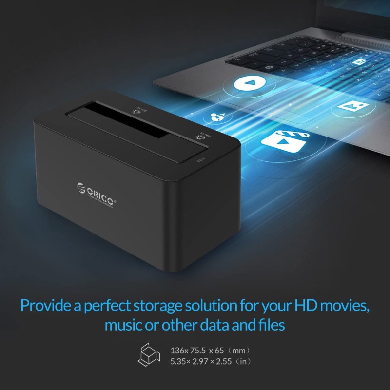 Buy Orico HDD Docking Station - 6619US3-V1 - HDK SATA6G Single Bay HDD Docking S... in Cyprus, Nicosia, Limassol, Larnaka, Pafos