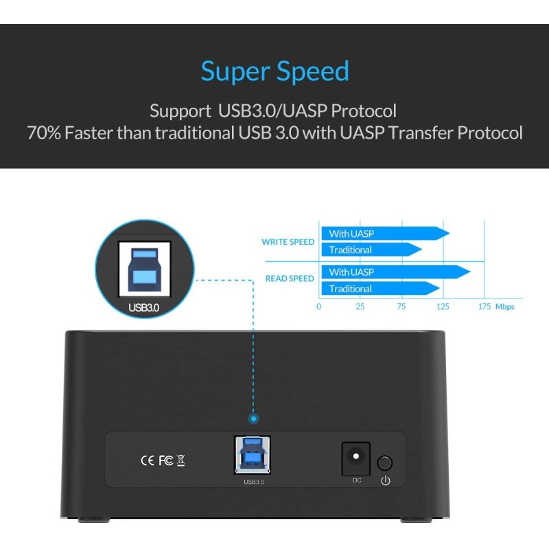 Buy Orico HDD Docking Station - 6619US3-V1 - HDK SATA6G Single Bay HDD Docking S... in Cyprus, Nicosia, Limassol, Larnaka, Pafos