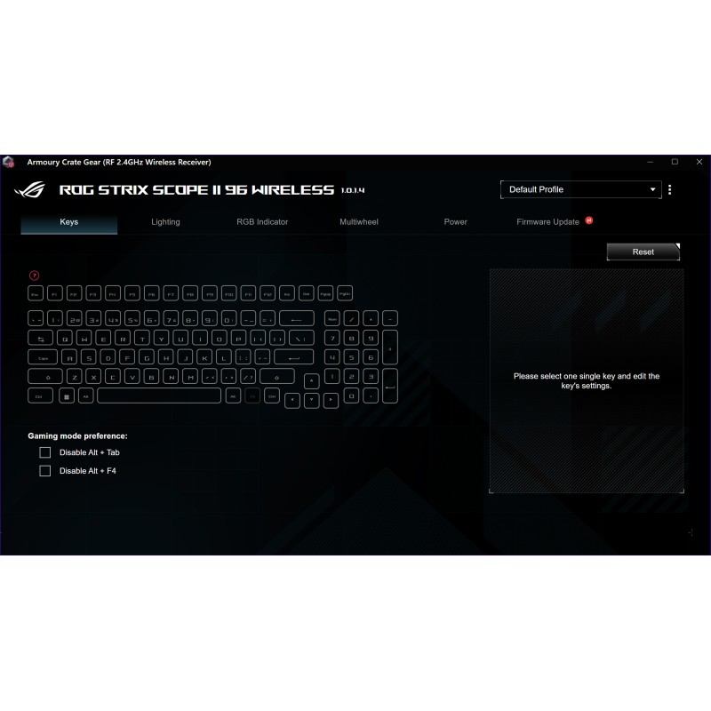 Buy ASUS Gaming Keyboard Mechnanical Tri-Mode 2.4Ghz Bluetooth USB WristRest ROG... in Cyprus, Nicosia, Limassol, Larnaka, Pafos