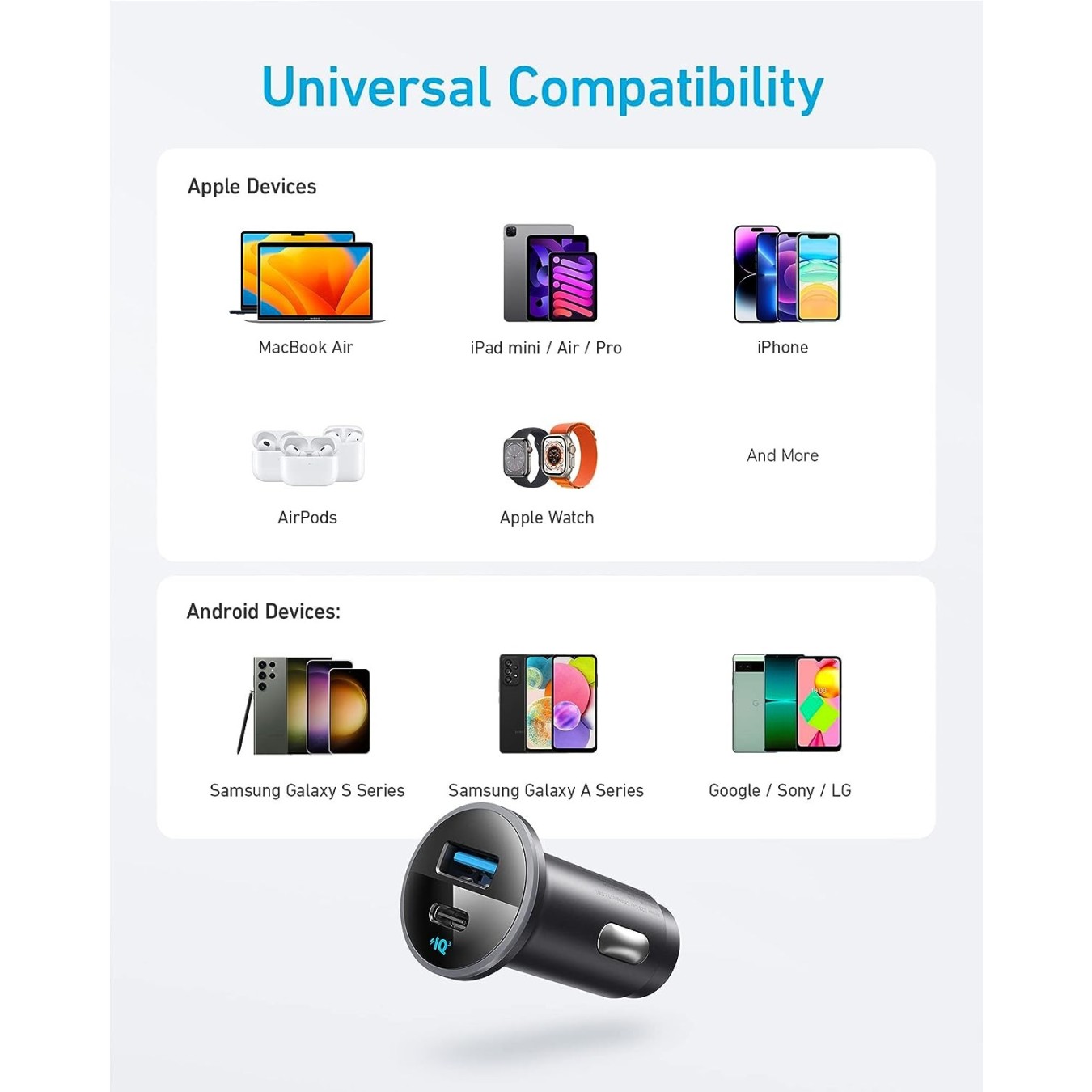 Anker Mobile Charger Car 53W PD - 325 - Black — Buy in Cyprus with Fast Delivery