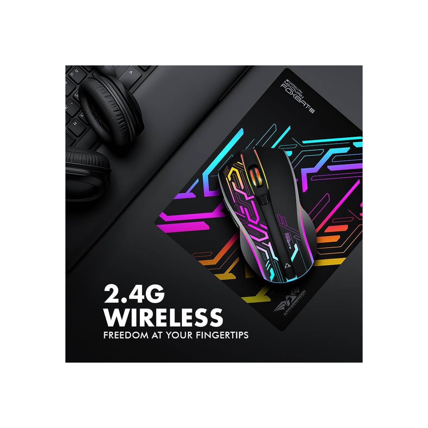 Armaggeddon Mikoyan Foxbat-III Cyberpunk Black Wireless Gaming Mouse (Boxed) — Buy in Cyprus with Fast Delivery