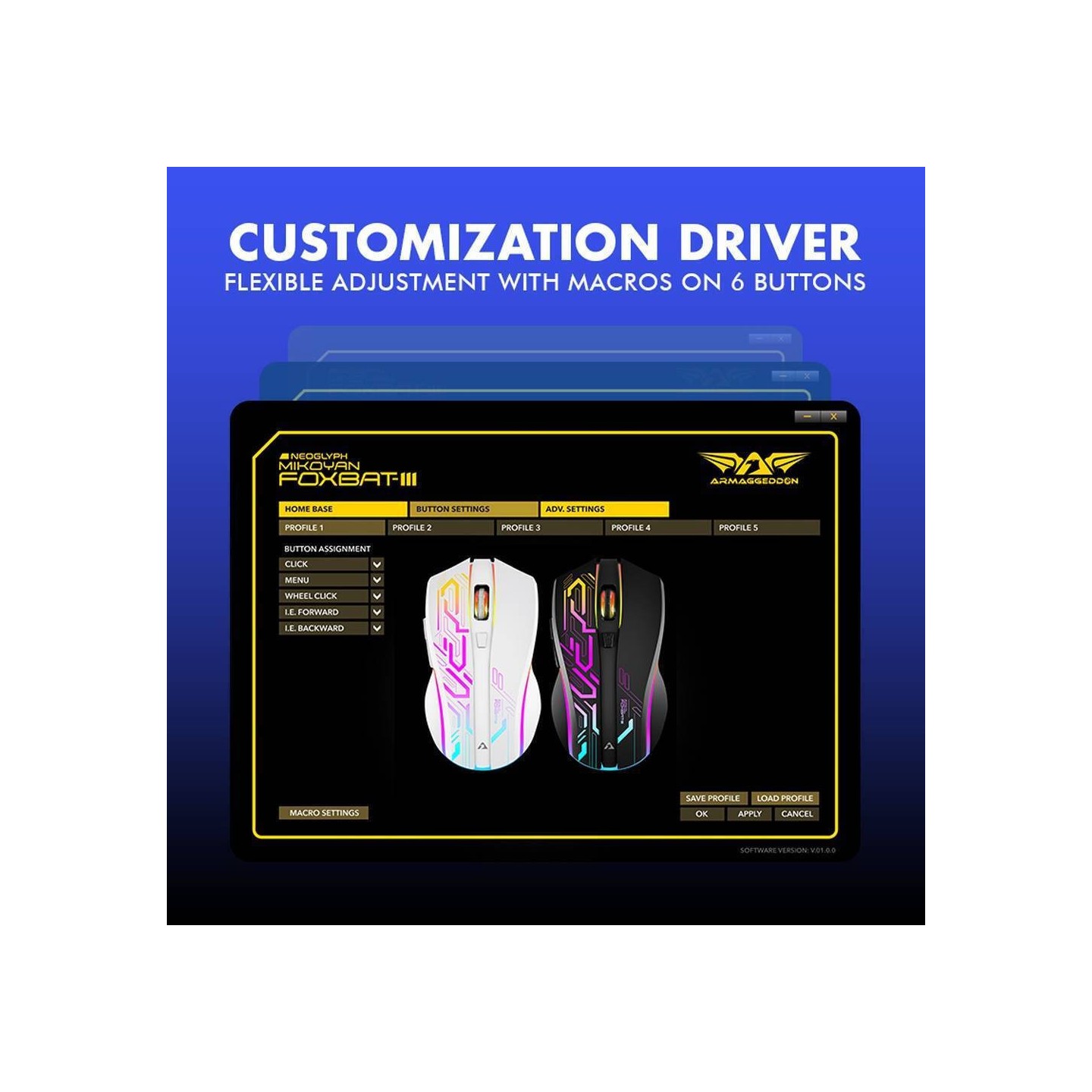 Armaggeddon Mikoyan Foxbat-III Cyberpunk Black Wireless Gaming Mouse (Boxed) — Buy in Cyprus with Fast Delivery