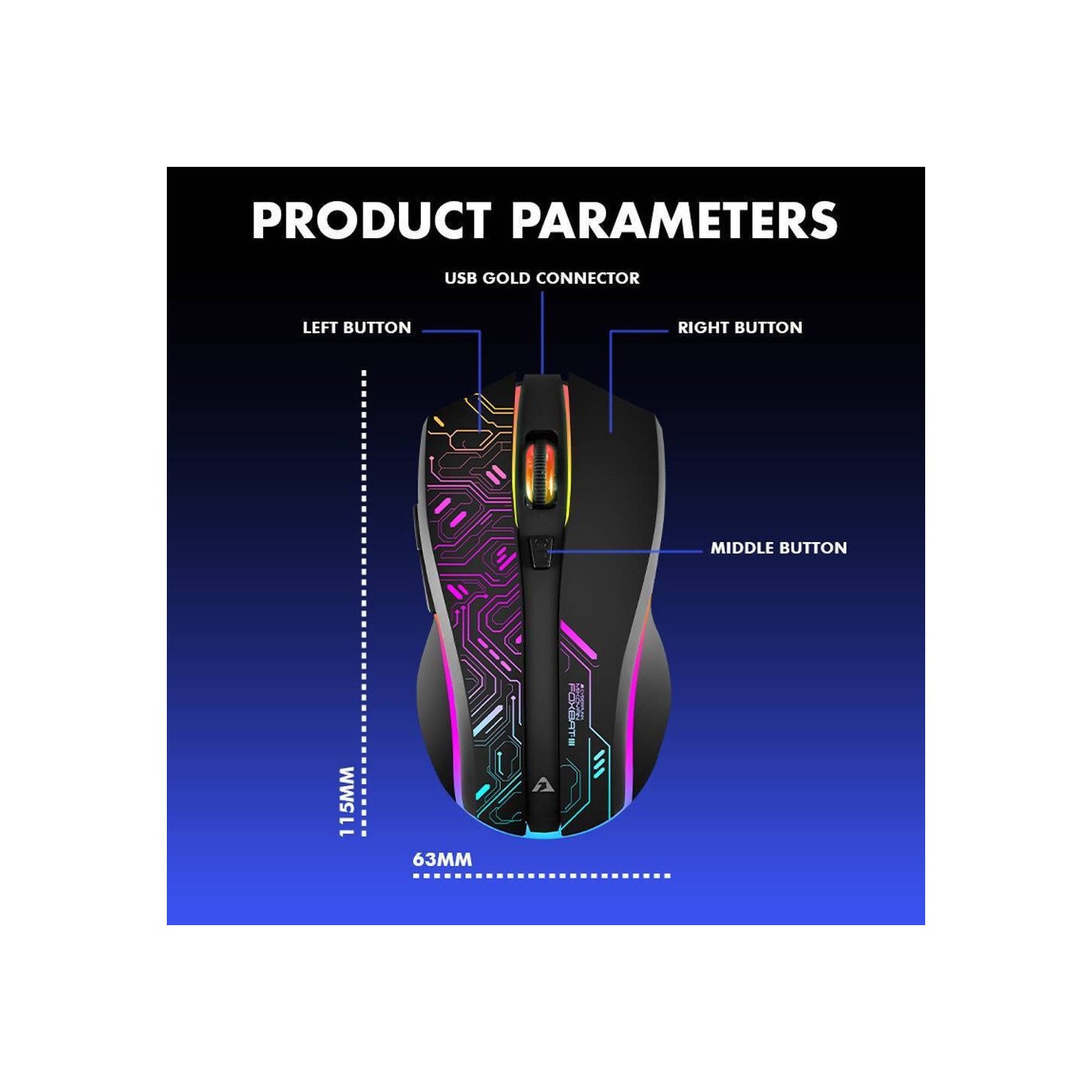 Armaggeddon Mikoyan Foxbat-III Cyberpunk Black Wireless Gaming Mouse (Boxed) — Buy in Cyprus with Fast Delivery