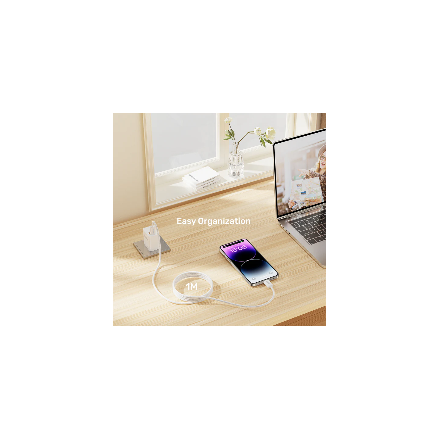 Unitek Magnetic USB-C Cable C1414AWH-1M 100W 1m White (Retail) — Buy in Cyprus with Fast Delivery