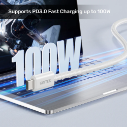 Buy Unitek Magnetic USB-C Cable - C1414AWH-1M - 100W 1.0m White in Cyprus, Nicosia, Limassol, Larnaka, Pafos