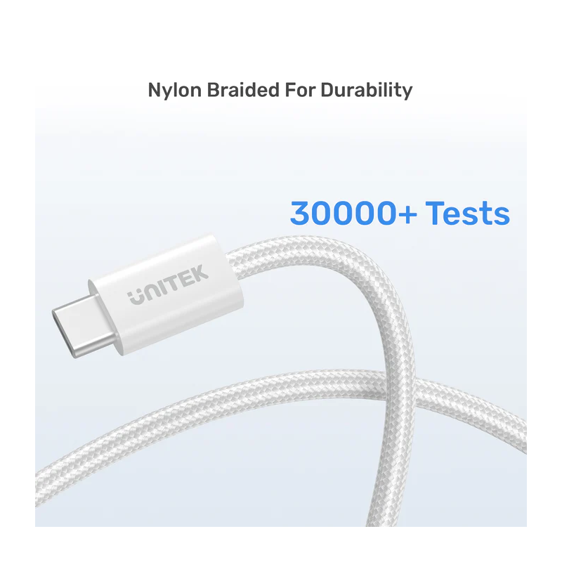 Buy Unitek Magnetic USB-C Cable - C1414AWH-1M - 100W 1.0m White in Cyprus, Nicosia, Limassol, Larnaka, Pafos