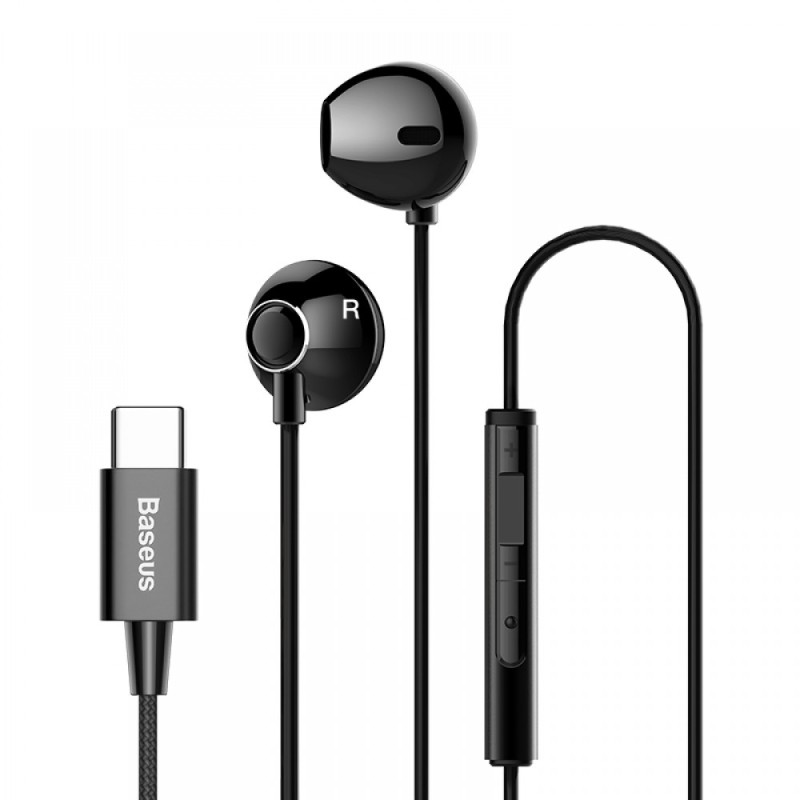 Buy Baseus Encok - C06 - Type-C Wired Earphones Black in Cyprus, Nicosia, Limassol, Larnaka, Pafos