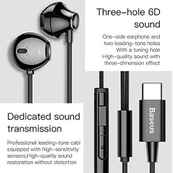 Buy Baseus Encok - C06 - Type-C Wired Earphones Black in Cyprus, Nicosia, Limassol, Larnaka, Pafos