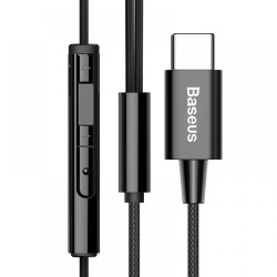 Buy Baseus Encok - C06 - Type-C Wired Earphones Black in Cyprus, Nicosia, Limassol, Larnaka, Pafos