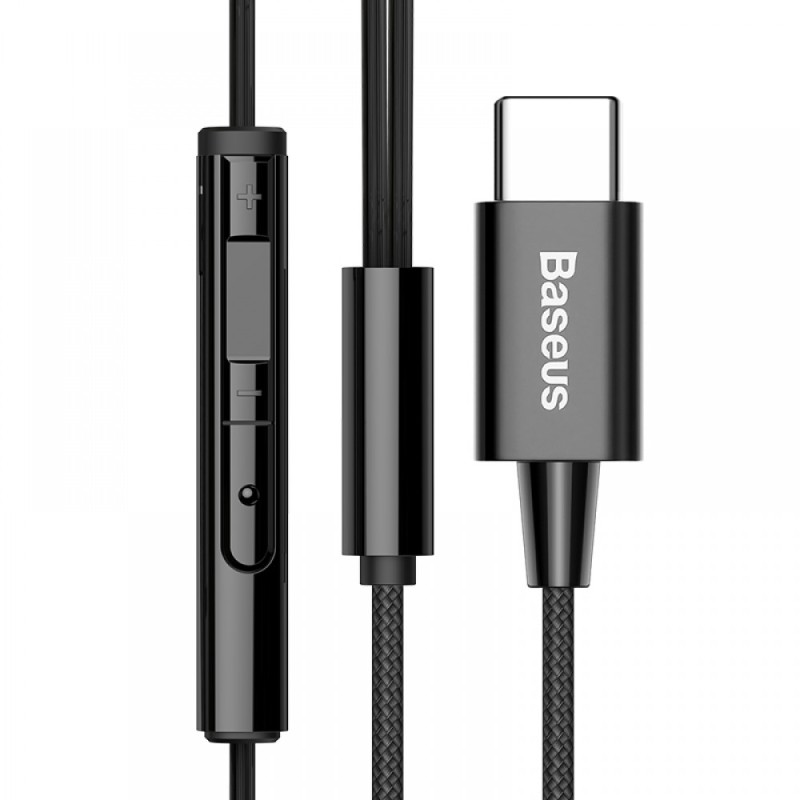 Buy Baseus Encok - C06 - Type-C Wired Earphones Black in Cyprus, Nicosia, Limassol, Larnaka, Pafos