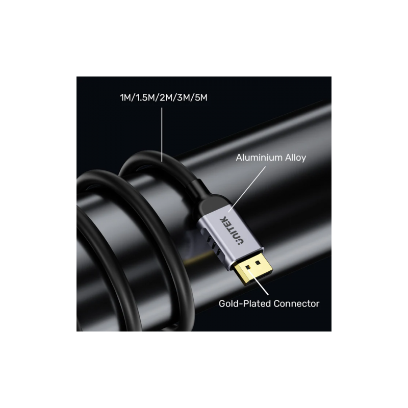 Buy Unitek DisplayPort 1.4 Cable 8K 60Hz 5.0m - C1628G-5M - DisplayPort 1.4 Cabl... in Cyprus, Nicosia, Limassol, Larnaka, Pafos