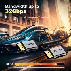 Buy Unitek DisplayPort 1.4 Cable 8K 60Hz 5.0m - C1628G-5M - DisplayPort 1.4 Cabl... in Cyprus, Nicosia, Limassol, Larnaka, Pafos