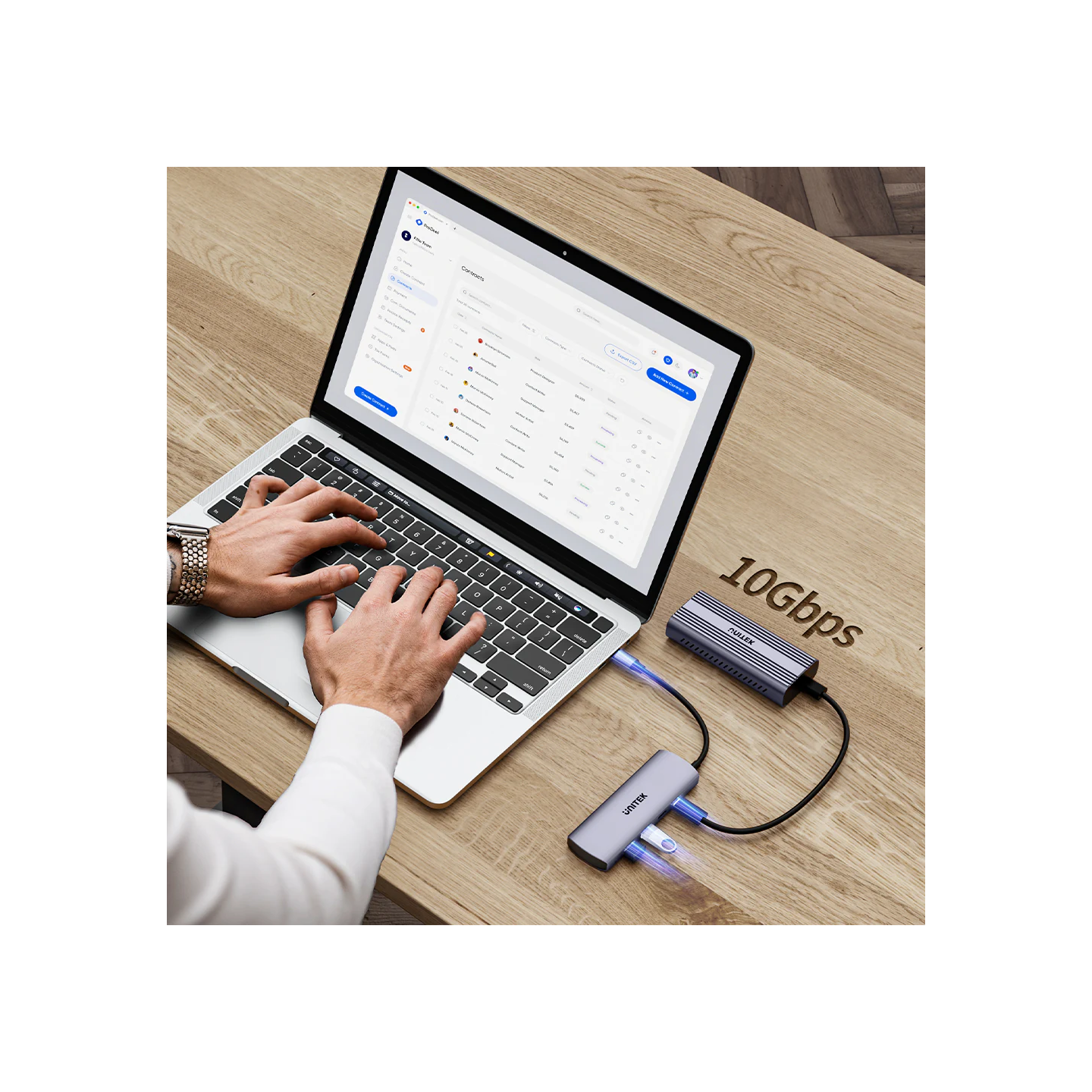 Unitek USB-C Hub - H1112D - 2xUSB-A 2xUSB-C 10Gbps & USB-C Power Port — Buy in Cyprus with Fast Delivery