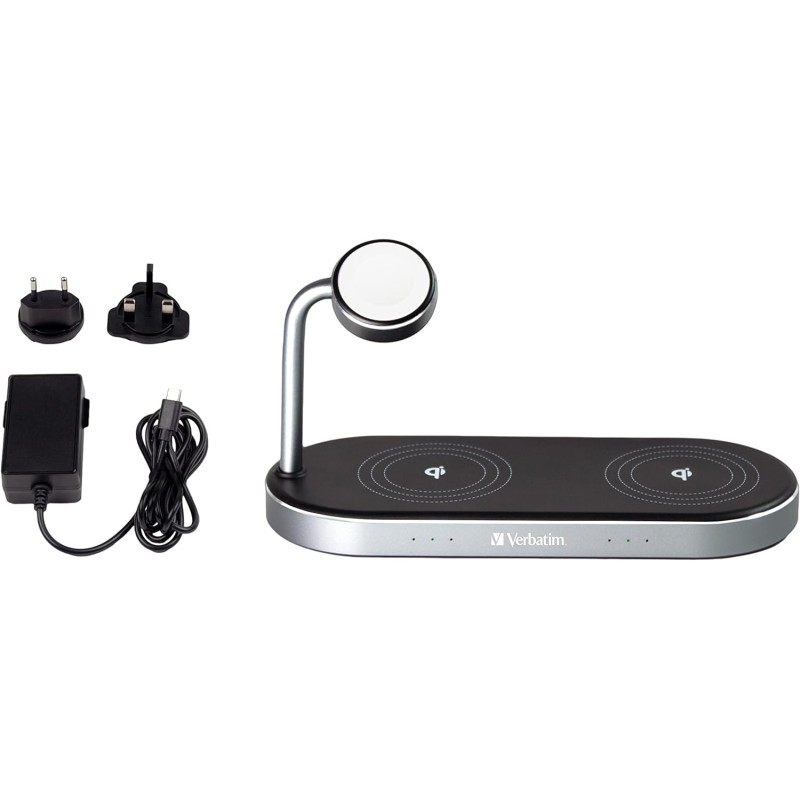 Buy Verbatim Wireless Charger - WCS-03 - 3in1 Qi & MFI Certified for Apple Devices in Cyprus, Nicosia, Limassol, Larnaka, Pafos