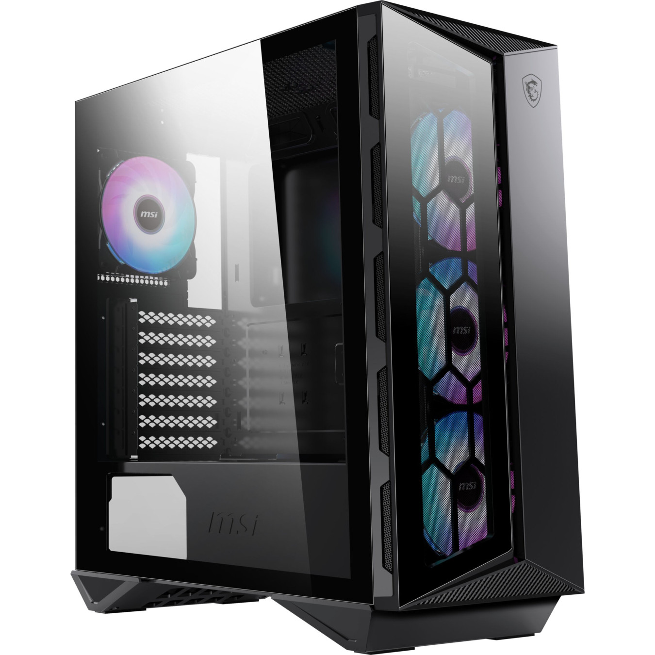 MSI MPG GUNGNIR 110R - Mid Tower Gaming PC Case, Black, Tempered Glass, ARGB Fans, USB-C — Buy in Cyprus with Fast Delivery
