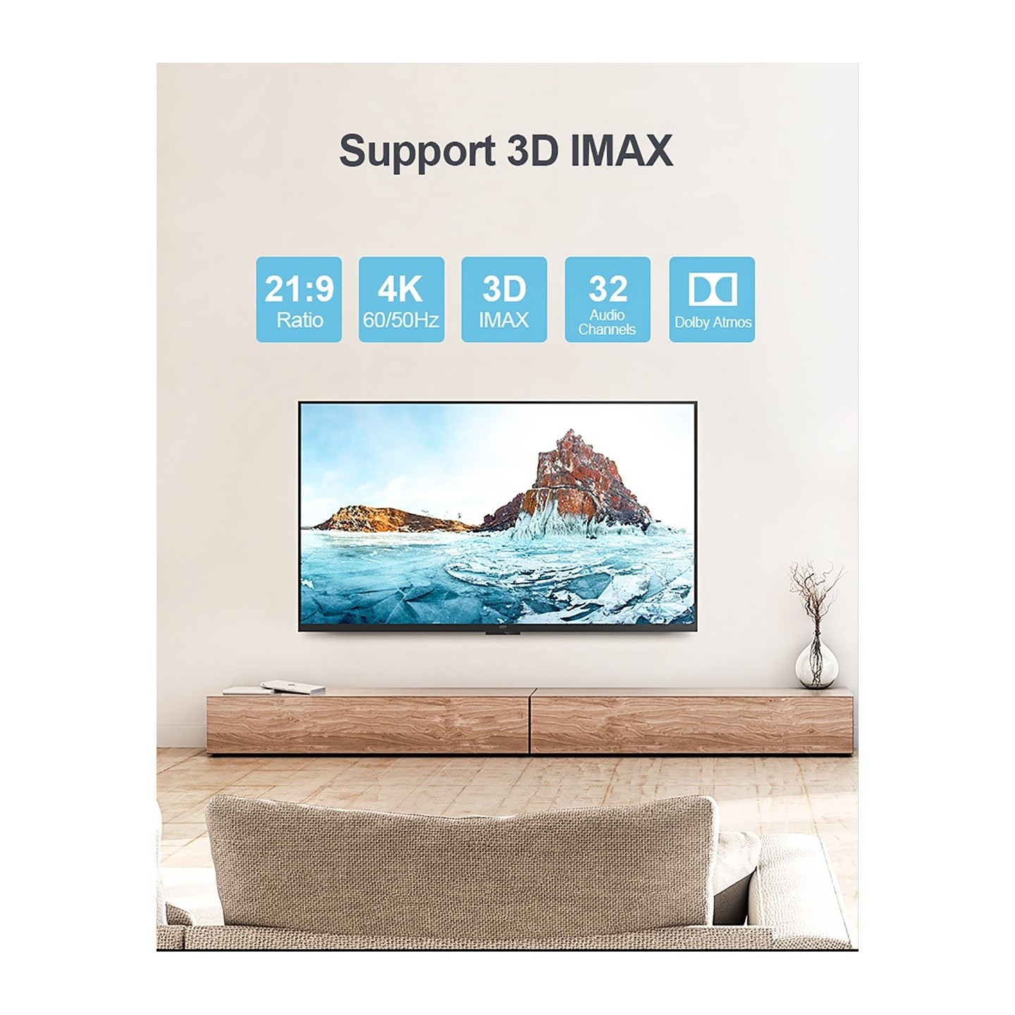 Unitek Premium HDMI 2.0 Braided Cable - Y-C136RGY - Premium HDMI 2.0 Braided Cable 1.0m — Buy in Cyprus with Fast Delivery