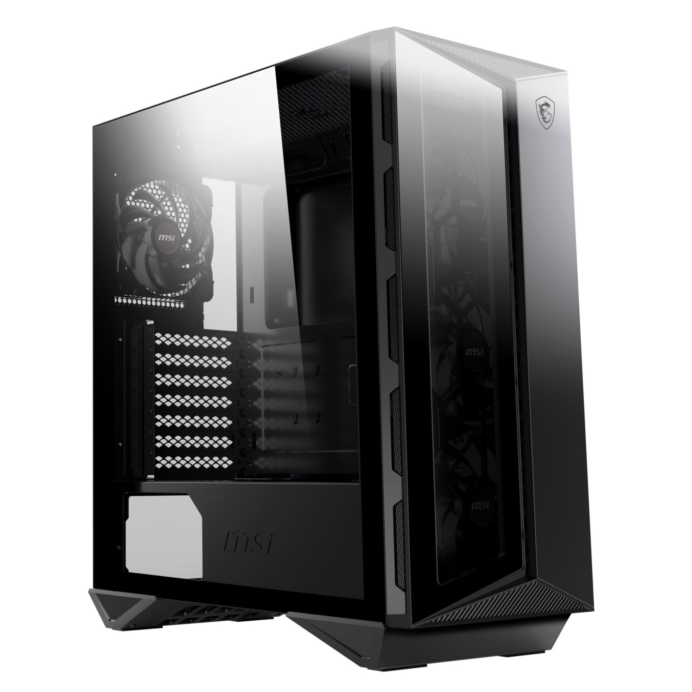 MSI MPG GUNGNIR 110R - Mid Tower Gaming PC Case, Black, Tempered Glass, ARGB Fans, USB-C — Buy in Cyprus with Fast Delivery