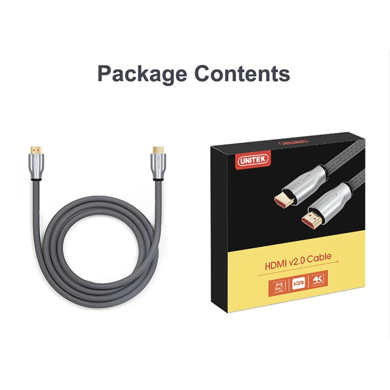 Buy Unitek Premium HDMI 2.0 Braided Cable - Y-C136RGY - Premium HDMI 2.0 Braided... in Cyprus, Nicosia, Limassol, Larnaka, Pafos