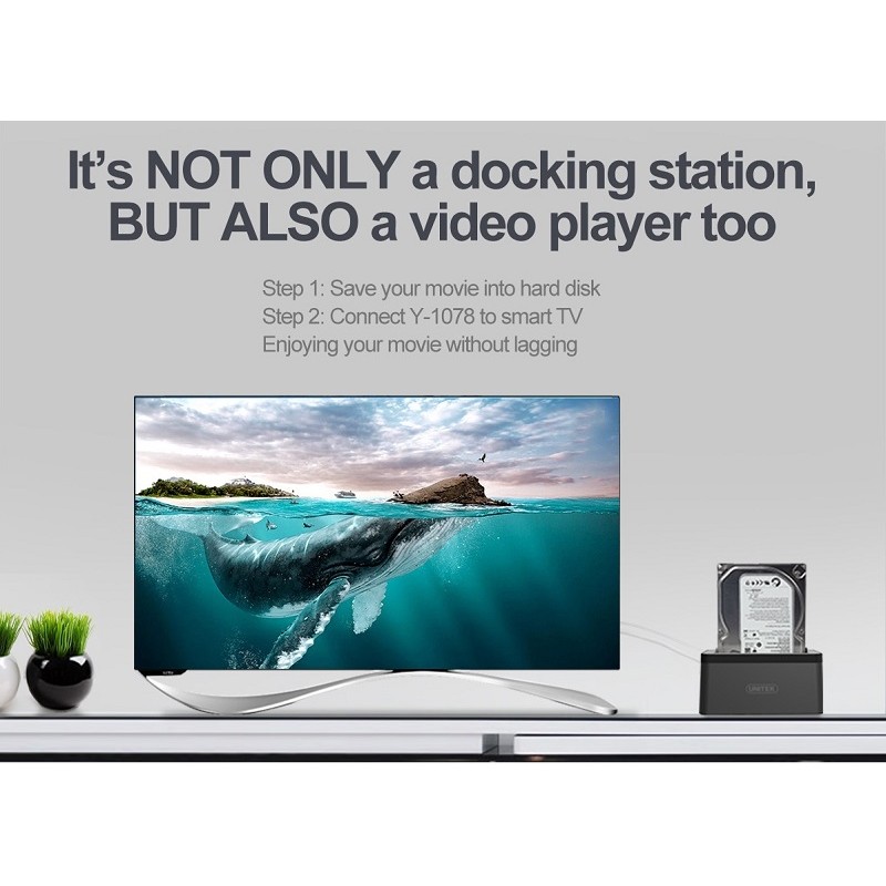 Buy Unitek HDD Docking Station - Y-1078 - 2.5 3.5inch SATA6G Single Bay in Cyprus, Nicosia, Limassol, Larnaka, Pafos