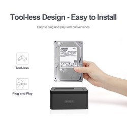 Buy Unitek HDD Docking Station - Y-1078 - 2.5 3.5inch SATA6G Single Bay in Cyprus, Nicosia, Limassol, Larnaka, Pafos