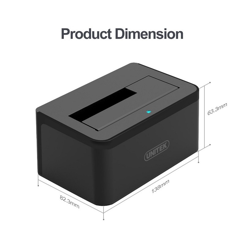 Buy Unitek HDD Docking Station - Y-1078 - 2.5 3.5inch SATA6G Single Bay in Cyprus, Nicosia, Limassol, Larnaka, Pafos